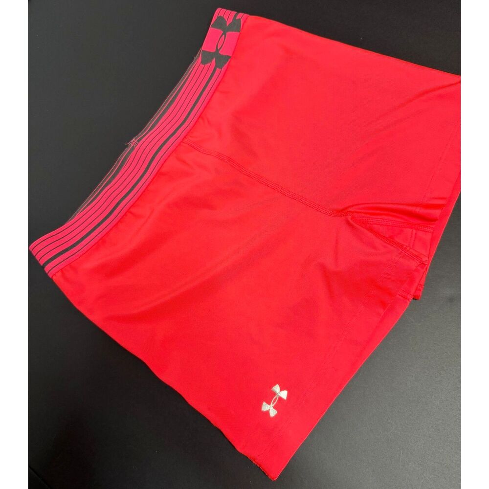 Under Armour  HeatGear compression Shorts Women's M Neon Orange Running Gym
